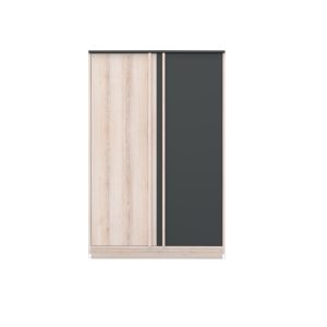 WALL - ตู้วางรองเท้า 2 บานเปิด 80 ซม. สีโซลิด/กราไฟท์