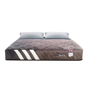 [HOT] MBERTA - ที่นอนสุขภาพ ยางพาราแท้ 5 ฟุต หุ้มผ้าขนมิ้งค์สีน้ำตาล